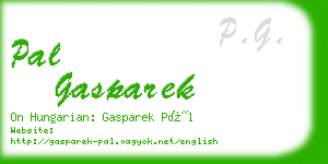 pal gasparek business card